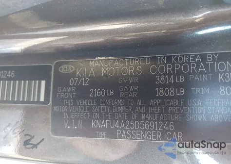 2013 Kia Forte Ex from USA, damaged, VIN KNAFU4A25D5691246